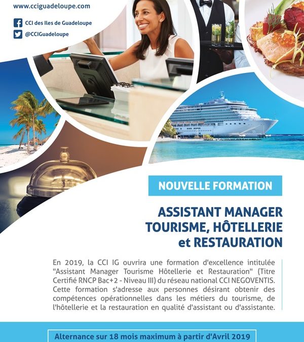 Formation assistant manager tourisme, hôtellerie et restauration