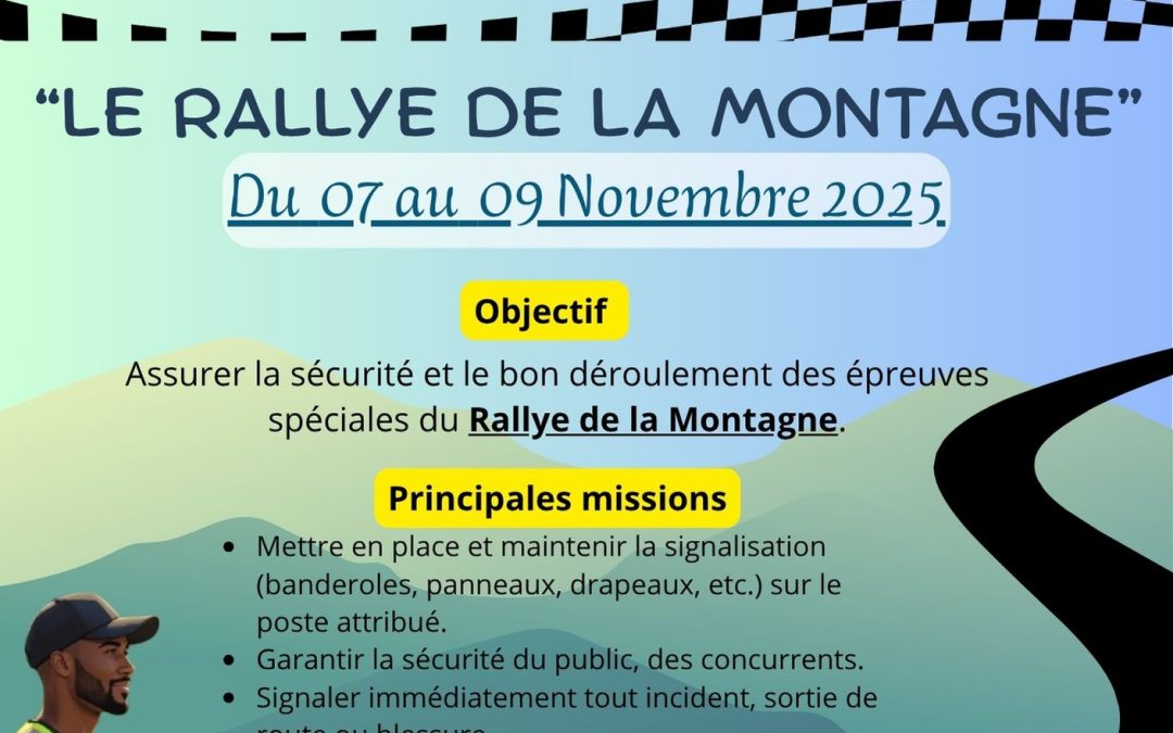 Devenez Commissaire C pour le Rallye de la Montagne !