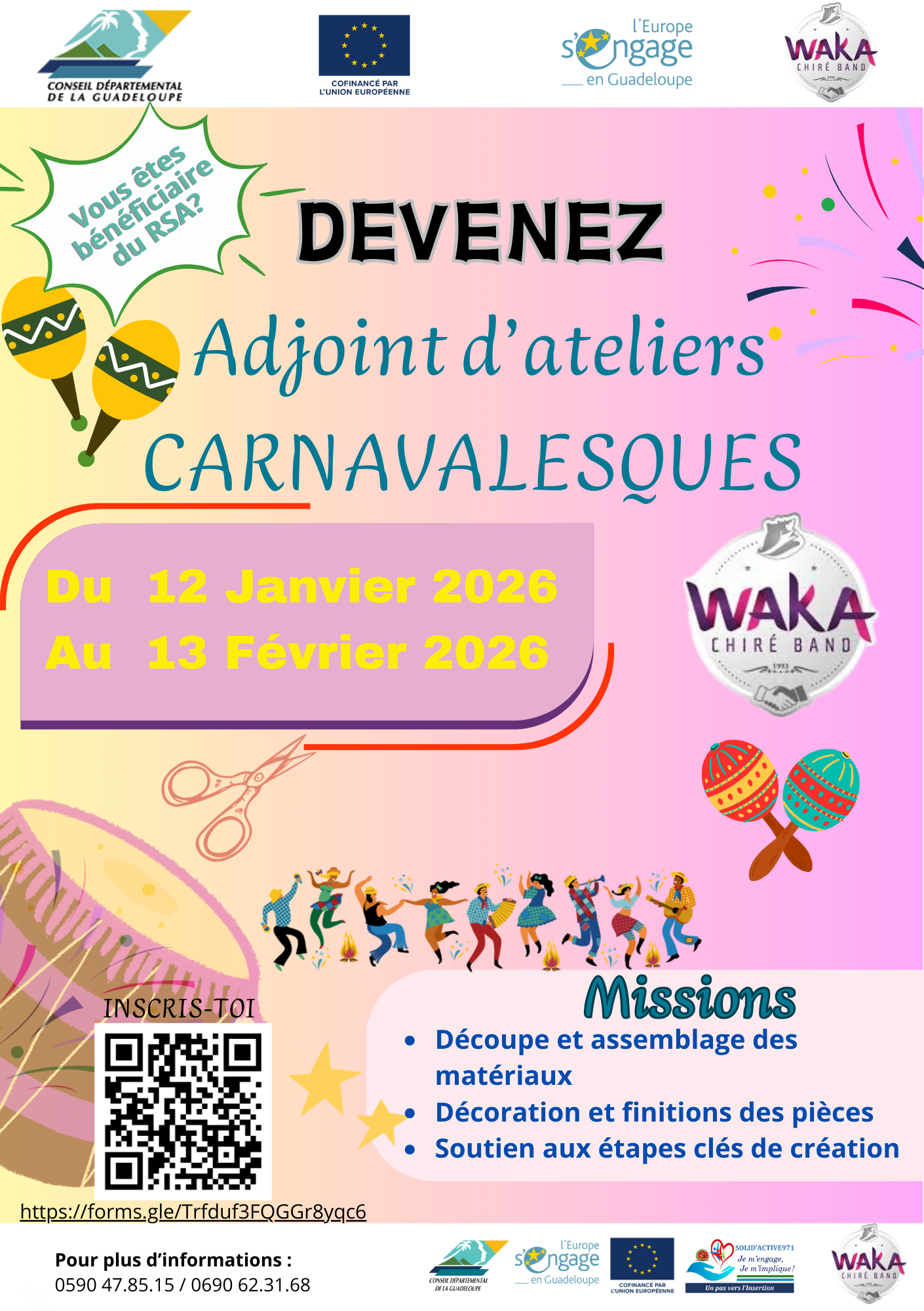 Devenez Adjoint d'atelier carnavalesque- WAKA